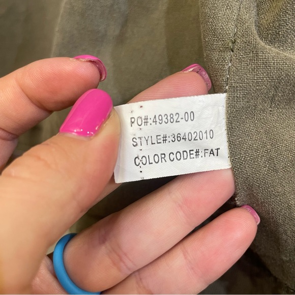 O'Neill Women's Green Utility Jacket with Geometric Design/Fringe Detail -size S - Picture 4 of 9